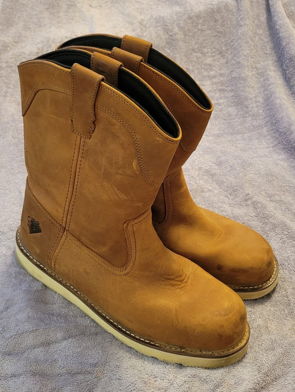 Herman Survivors Men's Steel Toe Brown Work Boots - Leather Utility Boots 12